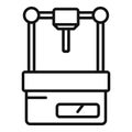 Biomedical printer icon outline vector. Bioprinting anatomy