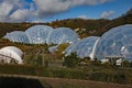 The biomes at the Eden Project in Cornwall, England. Opened in 200 and was built on a disused china clay pit and contains plants