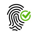 Biometric access granted vector icon