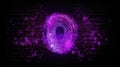 Biometric Authentication Fingerprint Scanning Cybersecurity Conceptual Purple. Generative AI