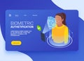 Biometric Authentication Isometric Banner