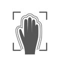 Biometric authorization line icon