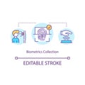 Biometric collection concept icon