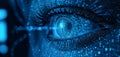 Biometric Eye Scan Technology Visualizing Digital Identity Verification And Personal Data Control Royalty Free Stock Photo