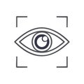 Biometric eye scan vector icon for security, identification, and surveillance technology Royalty Free Stock Photo