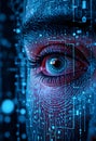 Biometric Eye Surveillance Concept Highlighting Digital Identity Exposure And Data Privacy Risk Royalty Free Stock Photo
