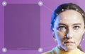 Biometric face detection Royalty Free Stock Photo
