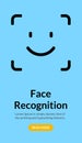 Biometric face recognition on smartphone. Facial scan security system technology. Face authentication identification Royalty Free Stock Photo