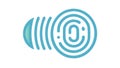 Biometric fingerprint icon: identity, security, authentication, and unique access, vector design Generative AI Royalty Free Stock Photo