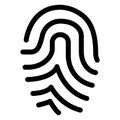Biometric, fingerprint Isolated Vector icon which can easily modify or edit Royalty Free Stock Photo