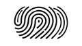 Biometric Fingerprint Scan Identity Icon, vector design Generative AI Royalty Free Stock Photo