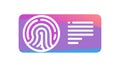 Biometric Fingerprint Scanner Icon in Vibrant Gradient, vector design Generative AI Royalty Free Stock Photo