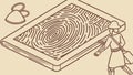 Biometric fingerprint scanner, symbolizing security and modern identification, vector design Generative AI Royalty Free Stock Photo