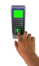Biometric fingerprint sensor device to control access