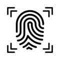 Biometric Flat inside vector icon which can easily modify or edit