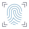 Biometric Flat inside vector icon which can easily modify or edit