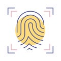 Biometric Flat inside vector icon which can easily modify or edit
