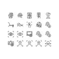 Biometric flat line icons set. Contains such Icons as Voice Recognition, Fingerprint, Home Security, Car fingerprint and more.