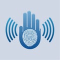 Biometric Hand Scanner Security Icon Royalty Free Stock Photo