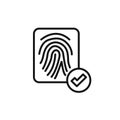Biometric icon vector set collection for web