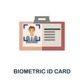 Biometric Id Card flat icon. Colored sign from futurictic technology collection. Creative Biometric Id Card icon