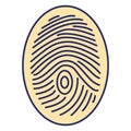 Biometric identification, dactylogram Vector Icon which can easily modify or edit