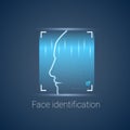Biometric Identification Face Scanning Modern Access Control Technology Recognition System Concept