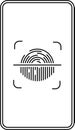Biometric Identity Icon. Fingerprint biometric identification line icon. Biometric identification