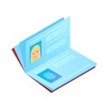 Biometric international passport with hand fingerprint security for travel