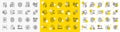 Biometric line icons. Fingerprint access, Eye biometric and Voice recognition icons. Vector