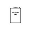 Biometric passport icon.