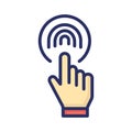 Biometric reader Isolated Vector icon which can easily modify or edit Royalty Free Stock Photo