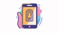 Biometric Scanner Icon for Secure Identity Verification in Access Control Systems