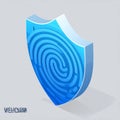 Biometric Security Shield for Digital Identity Protection Royalty Free Stock Photo