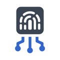 Biometric technology icon Royalty Free Stock Photo