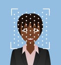 Biometrical identification. Face recognition. Royalty Free Stock Photo