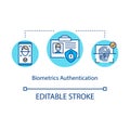 Biometrics authentication concept icon