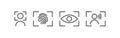 Biometrics authentication user icon. Scan id vector