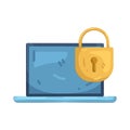 Locked laptop Royalty Free Stock Photo