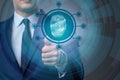 Biometrics security access concept with fingerprint