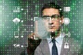 Biometrics security access concept with fingerprint