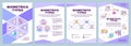 Biometrics types purple brochure template