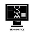 biomimetics icon, black vector sign with editable strokes, concept illustration Royalty Free Stock Photo