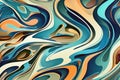 Biomorphic Abstract Pattern with Swirling Shapes and Vibrant Hues