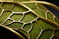 Biomorphic design tree leaf macro. Royalty Free Stock Photo