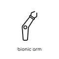 Bionic arm icon. Trendy modern flat linear vector Bionic arm ico