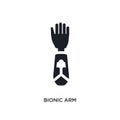 bionic arm isolated icon. simple element illustration from artificial intellegence concept icons. bionic arm editable logo sign