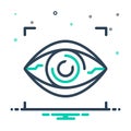 mix icon for Bionic Contact Lens, virtual, vision