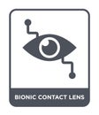 bionic contact lens icon in trendy design style. bionic contact lens icon isolated on white background. bionic contact lens vector