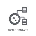 Bionic contact lens icon. Trendy Bionic contact lens logo concept on white background from Artificial Intelligence collection